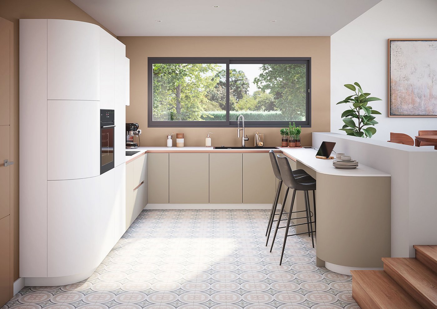 Cuisine beige taupe moderne